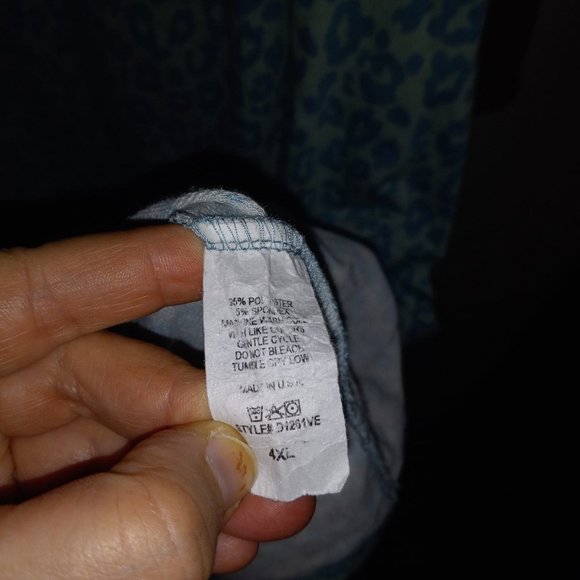 Blue leopard dress with pockets - Picture 3 of 4